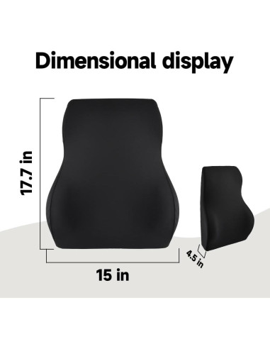 Almohada Lumbar Letumalos de Espuma Viscoelástica - Soporte para Espalda