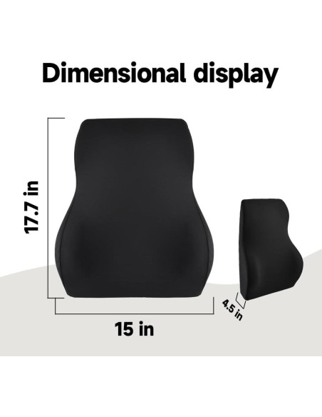 Almohada Lumbar Letumalos de Espuma Viscoelástica - Soporte para Espalda