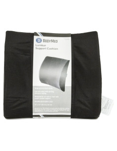 Cojín Lumbar BodyMed Estándar Negro 36x33 cm Ajustable