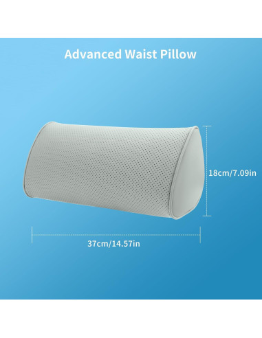 Cojín Lumbar Ergonómico Dapucarin de Espuma Viscoelástica Gris