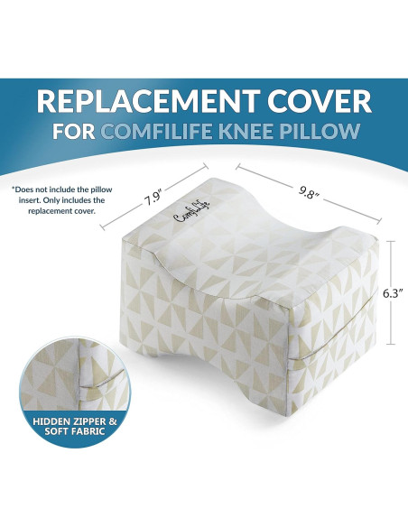 Funda de Reemplazo ComfiLife para Almohada de Rodilla 25.4x20.3 cm