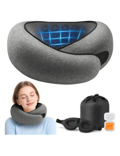 Almohada de Viaje Purroch Yate-Uxz Gris Oscuro Espuma Memoria