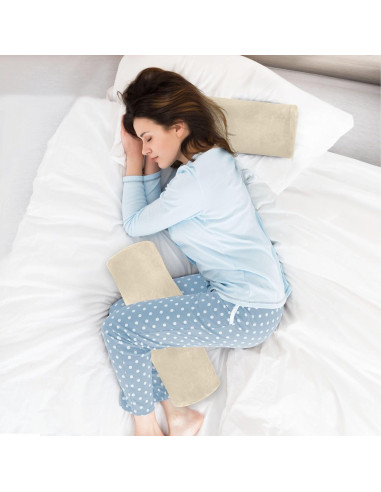 Almohada de Rollo para Cuello Yuiboo 43x14 cm Espuma Memoria