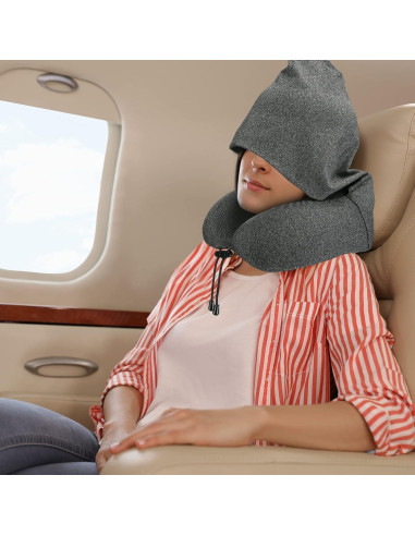 Almohada de Viaje Skyana Espuma de Memoria con Kit Completo