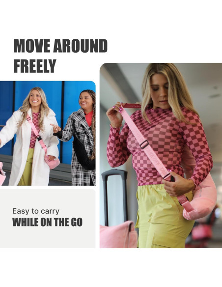 Almohada de Cuello Rellenable TAKE Off - Viaje Compacta Rosa