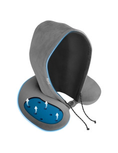 Almohada de Viaje con Capucha Sealy SL11098 - Espuma de Memoria y Gel