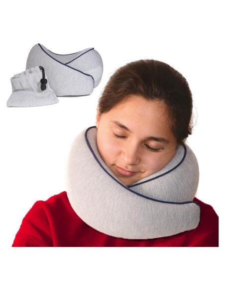 Almohada de Viaje Etonville Espuma de Memoria Gris Estándar Almohada de Viaje Etonville Espuma de Memoria Gris Estándar