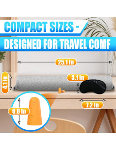 Almohada de Viaje Point2Points de Espuma de Memoria Gris 2