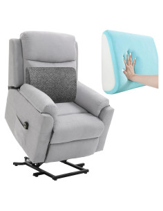 Almohada Lumbar FOUXTEL Extra Grande 50.8x35.6x14cm Gris