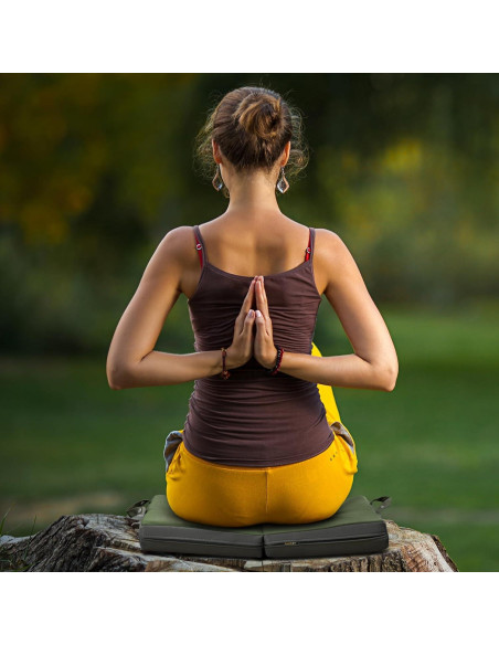 Almohadilla para Arrodillarse KI Store Espuma de Memoria Verde Oliva