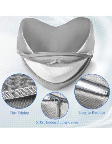 Funda de Almohada para Rodilla Zelimun Gris 24.9x24.9x15 cm