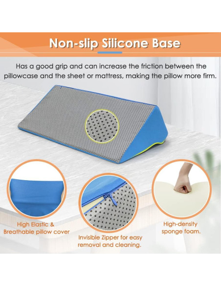 Cojín en Cuña NEPPT Azul para Soporte Postquirúrgico 30