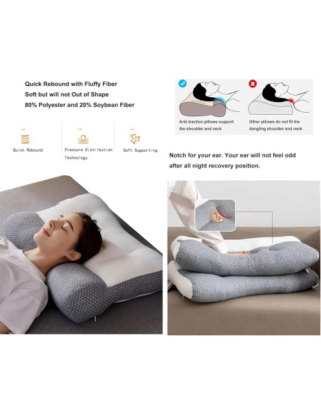 Almohada Ergonómica OTONIS para Dolor de Cuello y Hombros