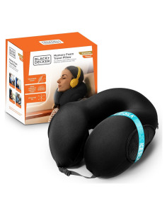 Almohada de Viaje BLACK+DECKER Espuma Viscoelástica Negra