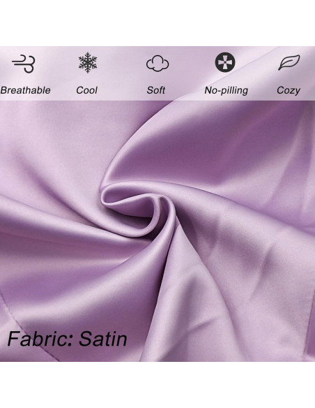 Funda de Almohada de Satén LeoTube para Almohada Contour - Púrpura Sonrosado