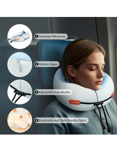Almohada de Viaje Comphekept Ajustable Espuma de Memoria 2