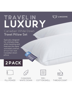 Almohada de Viaje Lincove Microgel 2 Paquete 40x30cm Suave 2