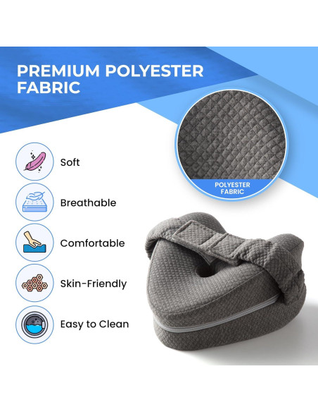 Funda de Almohada para Rodilla Tularis Gris con Cremallera