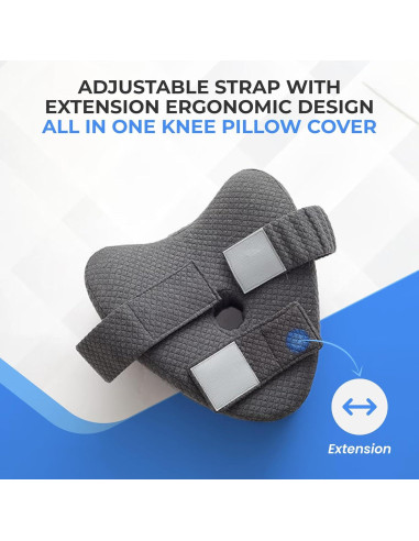 Funda de Almohada para Rodilla Tularis Gris con Cremallera