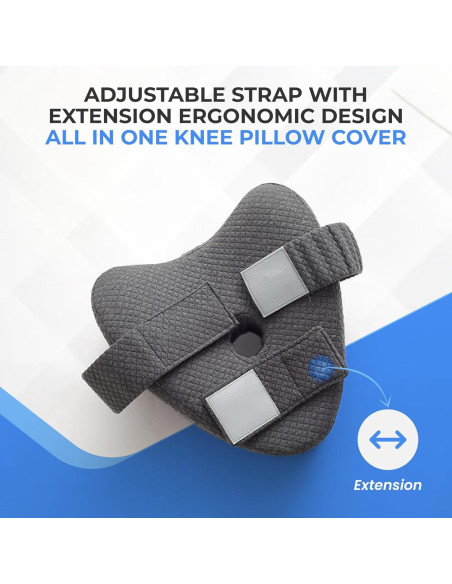 Funda de Almohada para Rodilla Tularis Gris con Cremallera