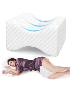 Almohada de Rodilla Viscoelástica SweetSlubr Grande Blanca