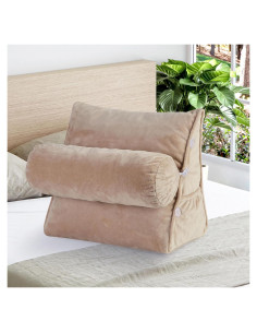 Cojín de Lectura Cheer Collection Cuña Ajustable Taupe 40x22cm