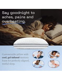 Almohada Coop Home Goods Eden Queen + Protector Microfibra 2