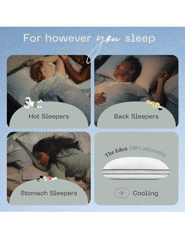 Almohada Coop Home Goods Eden Queen + Protector Microfibra