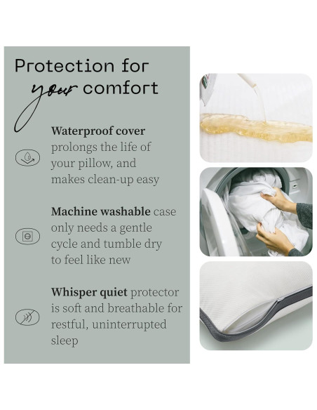 Almohada Coop Home Goods Eden Queen + Protector Microfibra