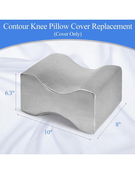 Funda de Almohada para Rodilla Zelimun Gris 25.4x20.3 cm con Cierre