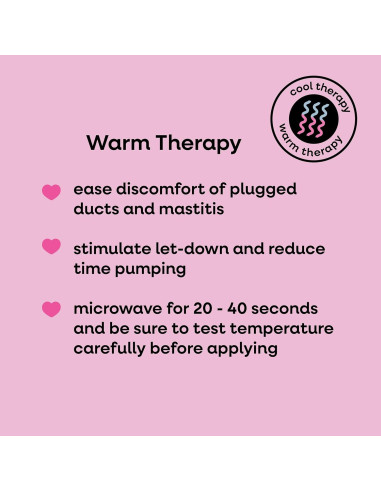 Almohadas de Lactancia Bamboobies 2 Piezas Reutilizables Calientes y Frías