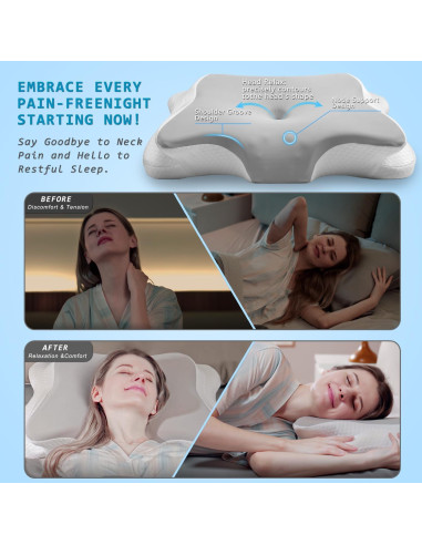 Almohada cervical Newpol NP-688 viscoelástica refrigerante