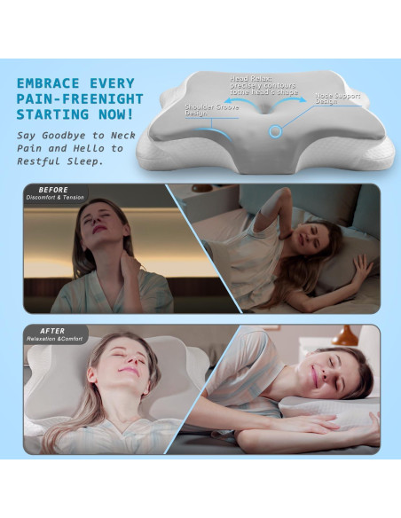 Almohada cervical Newpol NP-688 viscoelástica refrigerante