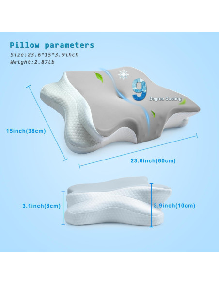 Almohada cervical Newpol NP-688 viscoelástica refrigerante