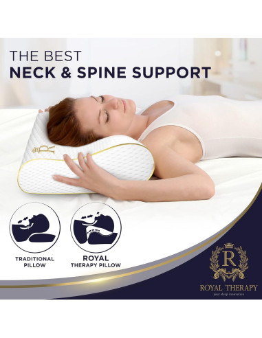 Almohada Cervical Ergonómica Royal Therapy Rey Espuma Memoria