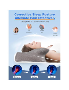 Almohada Ergonómica LiKiLiKi para Alivio del Dolor de Cuello 2