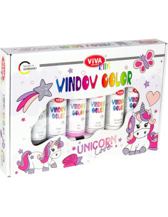 Juego de Color para Ventanas Viva Decor Unicornio 6 Colores 540 ml 2