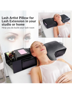 Almohada Ergonómica para Pestañas PRASNE con Funda PU 60x35cm 2