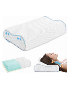 Almohada Cervical Ergonómica BSAFP Ajustable 60x37 cm