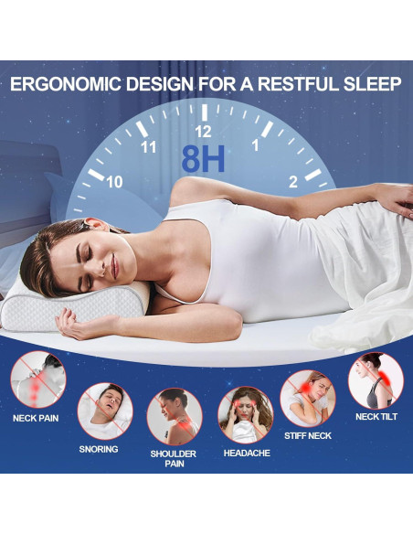 Almohada Cervical Ergonómica BSAFP Ajustable 60x37 cm