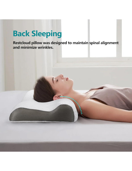 Almohada Cervical RESTCLOUD de Espuma con Memoria Estándar