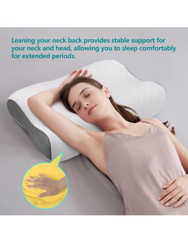 Almohada Cervical RESTCLOUD de Espuma con Memoria Estándar