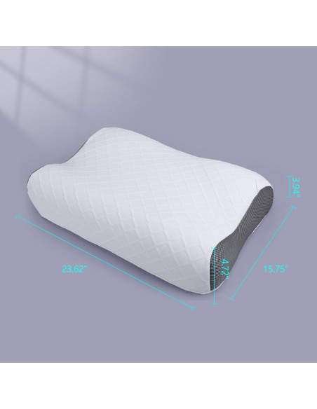 Almohada Cervical RESTCLOUD de Espuma con Memoria Estándar