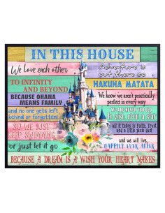 Arte de Pared Hakuna Matata 20x25 cm - Marco Roble Blanco