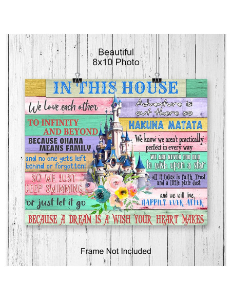 Arte de Pared Hakuna Matata 20x25 cm - Marco Roble Blanco