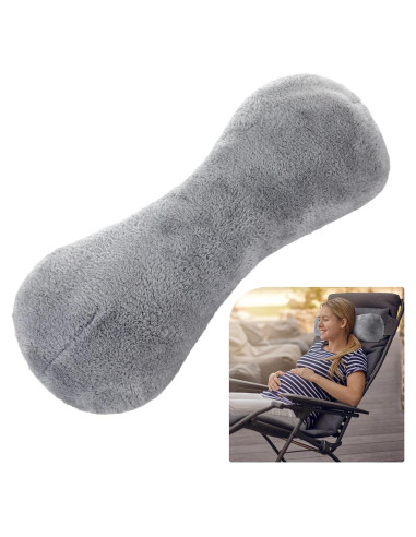 Almohada para el Cuello Colingmill Gris Ajustable 45.72x17.78cm