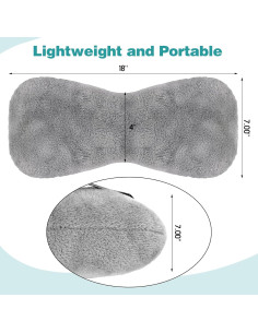 Almohada para el Cuello Colingmill Gris Ajustable 45.72x17.78cm 2