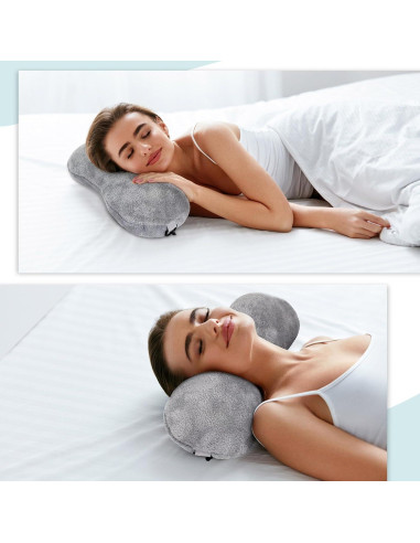 Almohada para el Cuello Colingmill Gris Ajustable 45.72x17.78cm