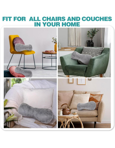 Almohada para el Cuello Colingmill Gris Ajustable 45.72x17.78cm