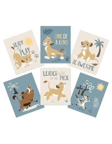 Arte de Pared Disney El Rey León Lambs & Ivy - Simba, Pumba, Timon